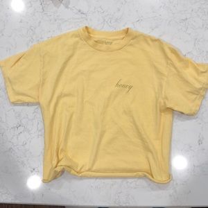 Yellow brandy Melville short sleeve